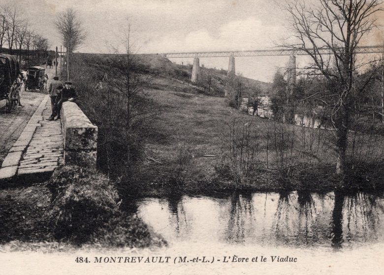 Unique dans les Mauges, cet ouvrage d’art surplombe l’Èvre de 35 m.