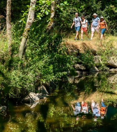 Panneau patrimoine Vallée de l&rsquo;Èvre : site de la Gautrêche parc et château