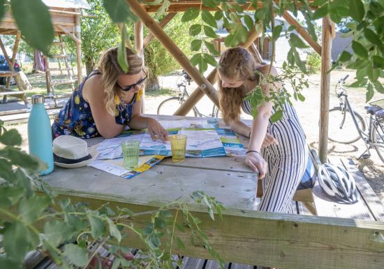 Cabanes sur pilotis du camping de la Guyonnière