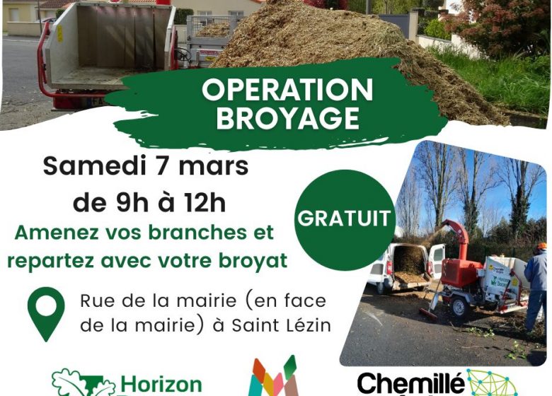 Animation broyage de végétaux à Saint-Lézin