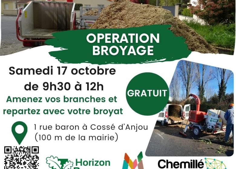 Animation broyage de végétaux à Cossé d&rsquo;Anjou