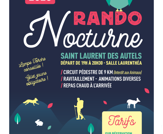 Randonnée nocturne à Saint Laurent-des-Autels