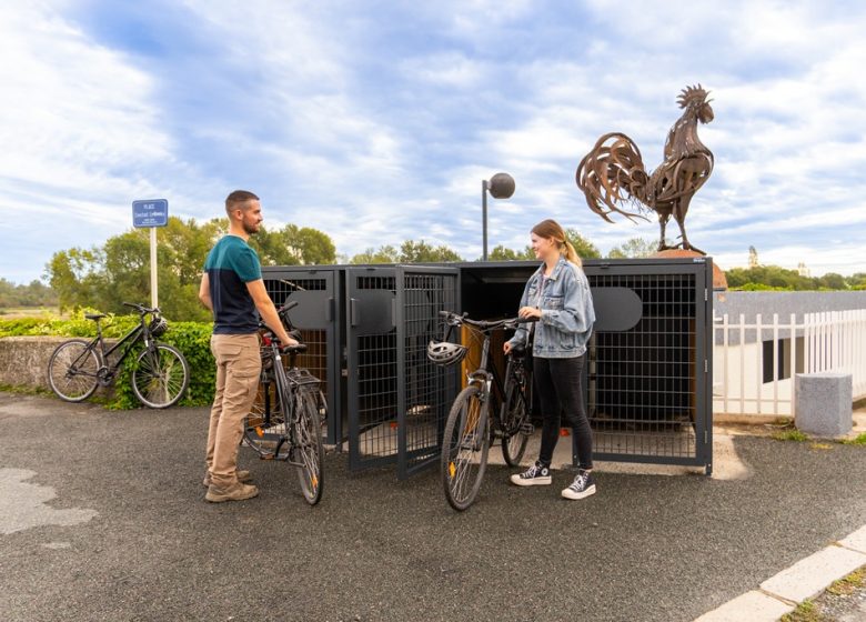 Aire d&rsquo;arrêt principale de La Loire à Vélo à Montjean-sur-Loire