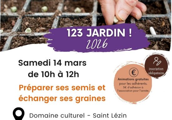 Animation 123 jardin ! Préparer ses semis et échanger ses graines