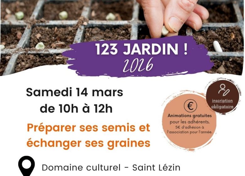 Animation 123 jardin ! Préparer ses semis et échanger ses graines