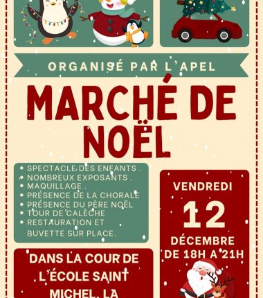 Marché de Noël organisé par l’Apel de l’école de la Poitevinière