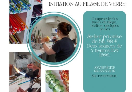 Verre Emeraude, intitiation au filage de verre